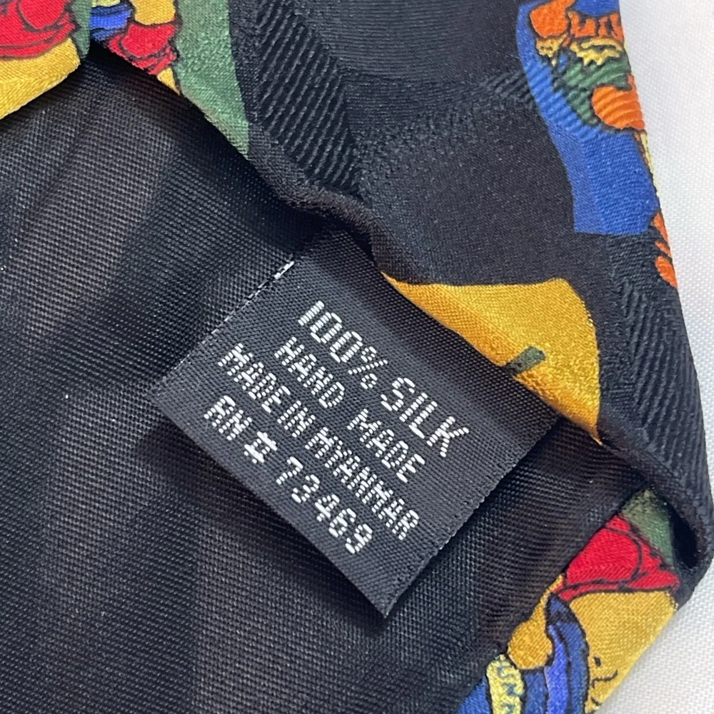 VINTAGE DISNEY Neck Tie WINNIE THE POOH & Tigger Too Black Honey,‎ Dad, Gift Fun